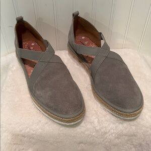 Lucky Brand Jenife Espadrille Platform Suede Slip on Shoe Size 9